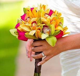 Wedding bauquet hawaiian flowers