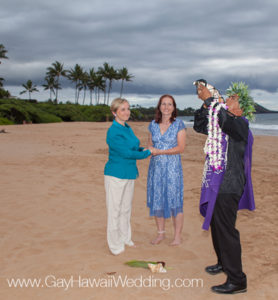 Hawaiian wedding ceremony for LGBT 